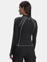 Under Armour Dámske tričko Under Armour UA ColdGear Textured 1/2 Zip-BLK