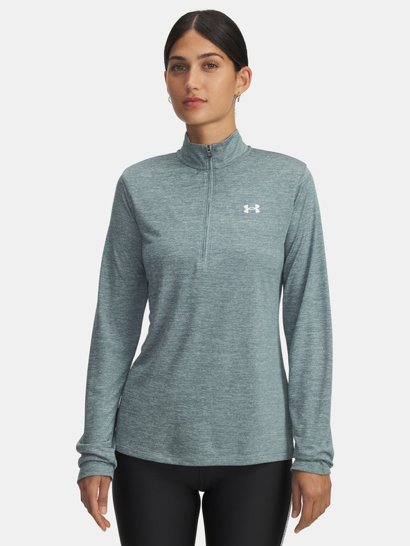 Under Armour Dámske tričko Under Armour Tech 1/2 Zip- Twist-BLU