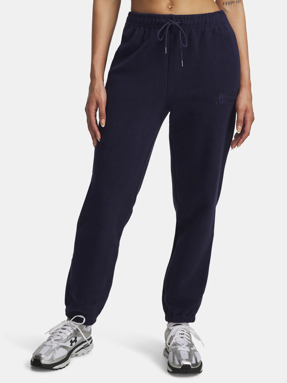 Under Armour Dámske tepláky Under Armour Icon Terry Varsity Jogger-BLU