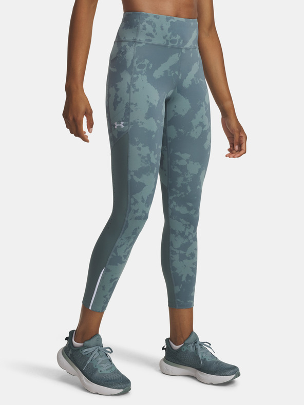 Under Armour Dámske legíny Under Armour UA Launch Ankle Print Tights-BLU