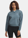 Under Armour Dámska mikina Under Armour Rival Flc Piped HZ Hoodie-BLU