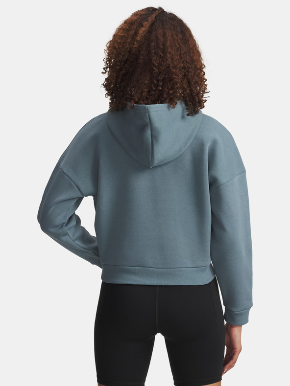 Under Armour Dámska mikina Under Armour Rival Flc Piped HZ Hoodie-BLU