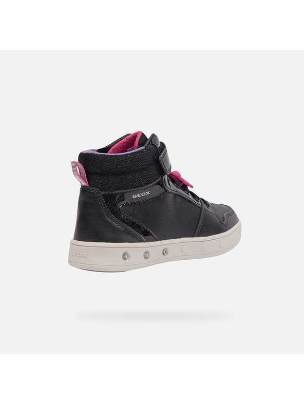 Geox Čierne dievčenské tenisky Geox Skylin