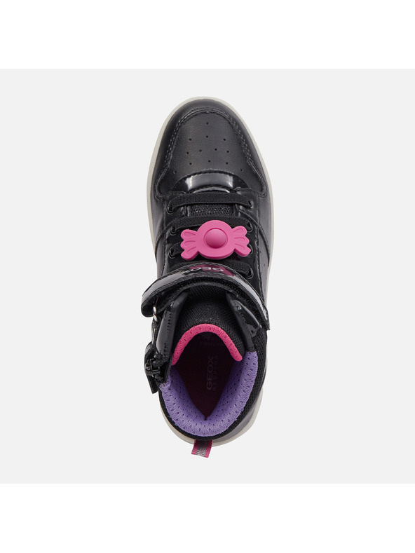 Geox Čierne dievčenské tenisky Geox Skylin