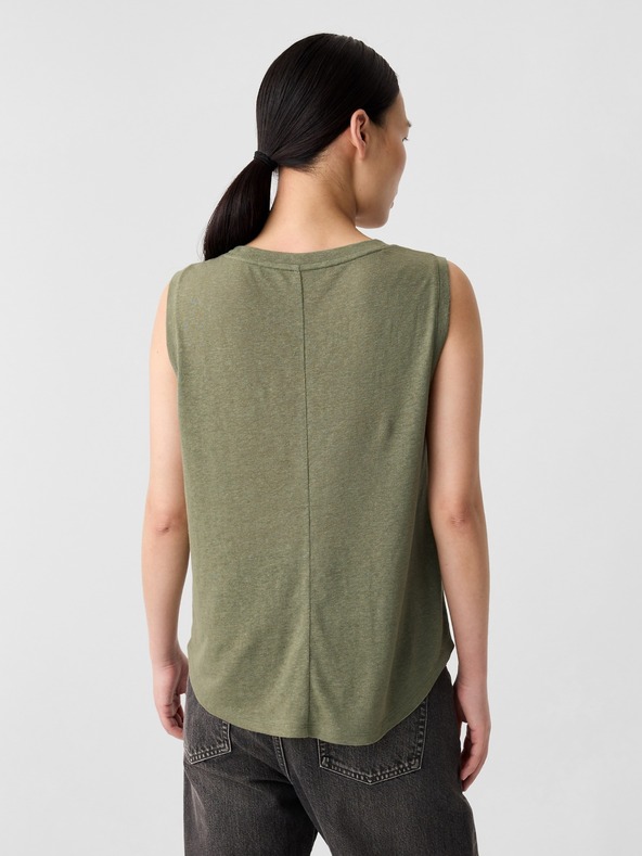 GAP Ľanový top bez rukávov GAP