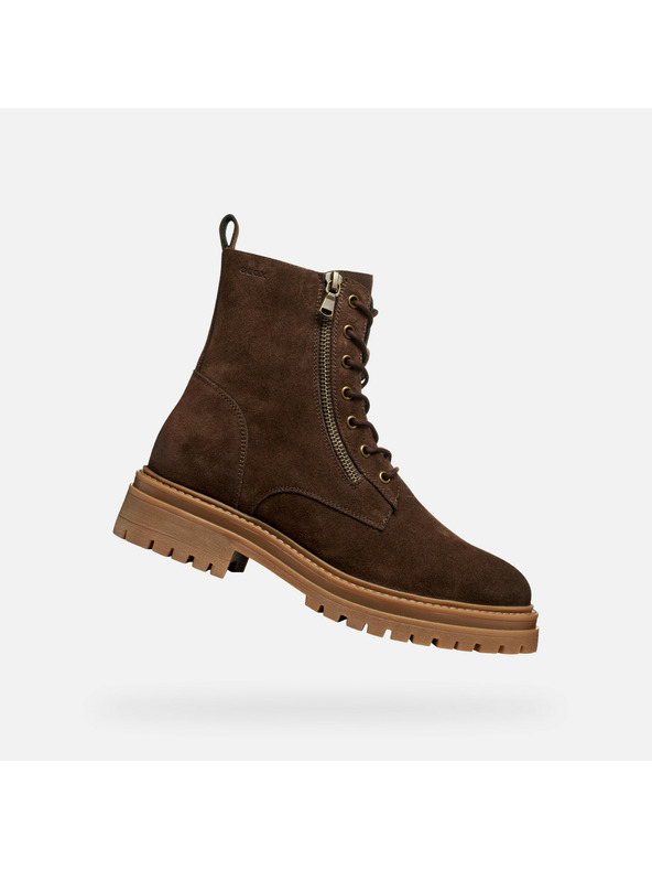 Geox Hnedé dámske členkové topánky Geox Iridea