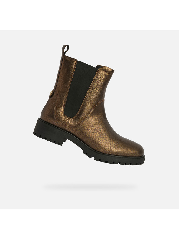 Geox Zlaté dámske členkové topánky Geox Hoara