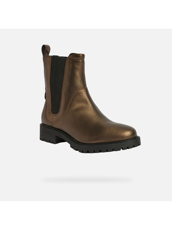 Geox Zlaté dámske členkové topánky Geox Hoara