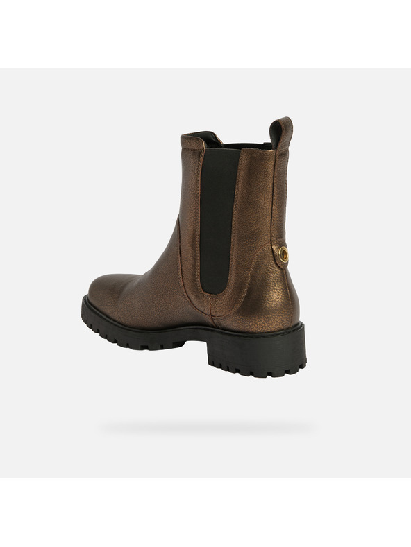 Geox Zlaté dámske členkové topánky Geox Hoara