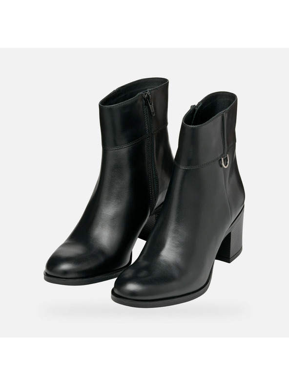 Geox Čierne dámske členkové topánky Geox New Asheel