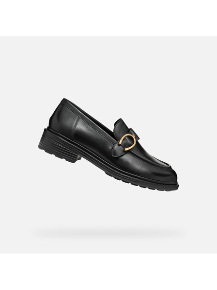 Geox Čierne dámske mokasíny Geox Walk Pleasure