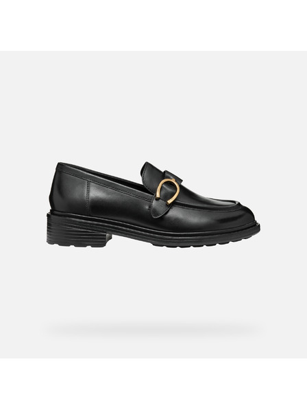 Geox Čierne dámske mokasíny Geox Walk Pleasure