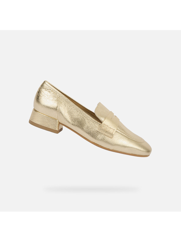 Geox Zlaté dámske mokasíny Geox Dhyalma