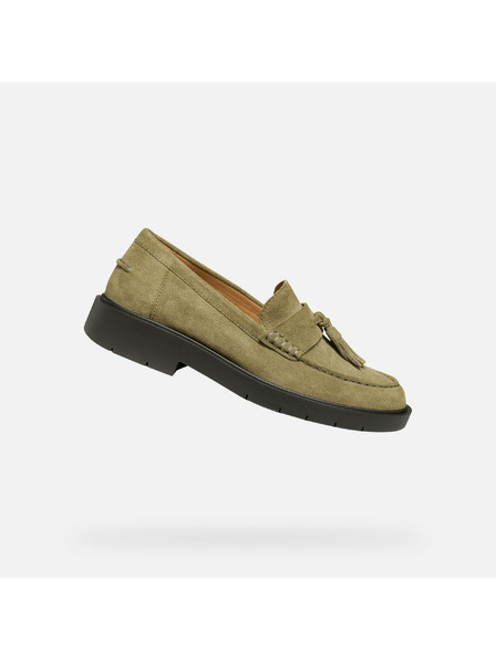 Geox Khaki dámske mokasíny Geox Spherica EC1