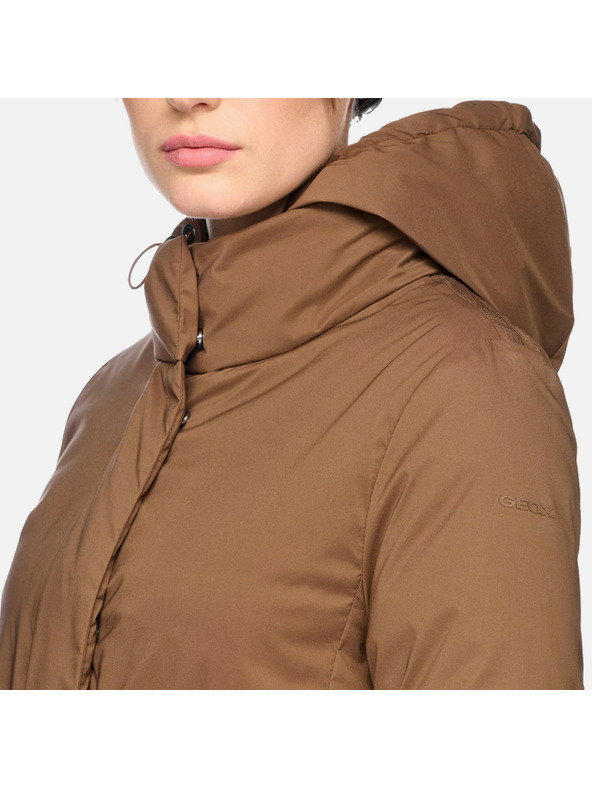 Geox Hnedý dámsky kabát Geox Eleana