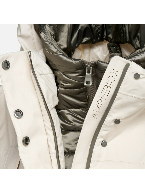 Geox Krémová dámska páperová bunda Geox Felicity