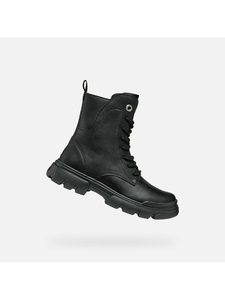 Geox Čierne dievčenské členkové topánky Geox Junette