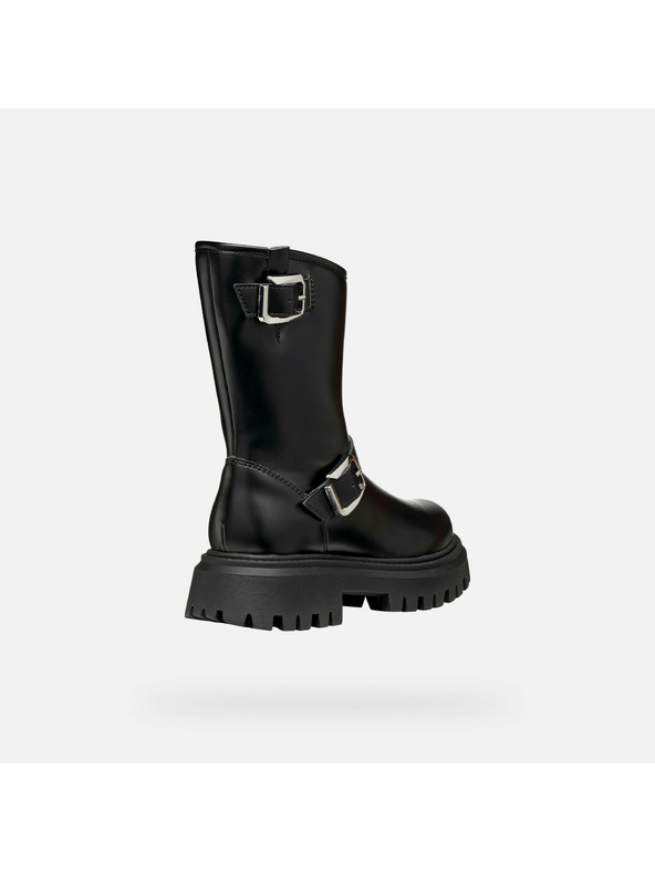 Geox Čierna dievčenská členková obuv Geox Maquinnens