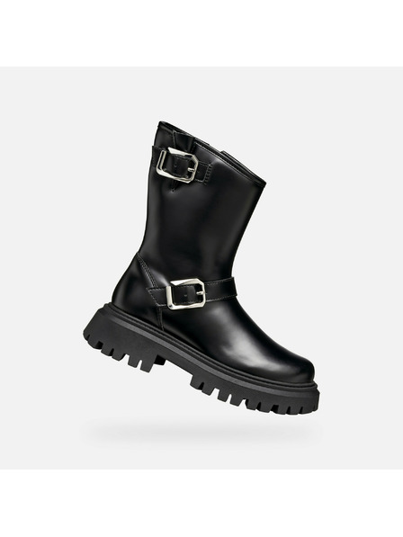 Geox Čierna dievčenská členková obuv Geox Maquinnens