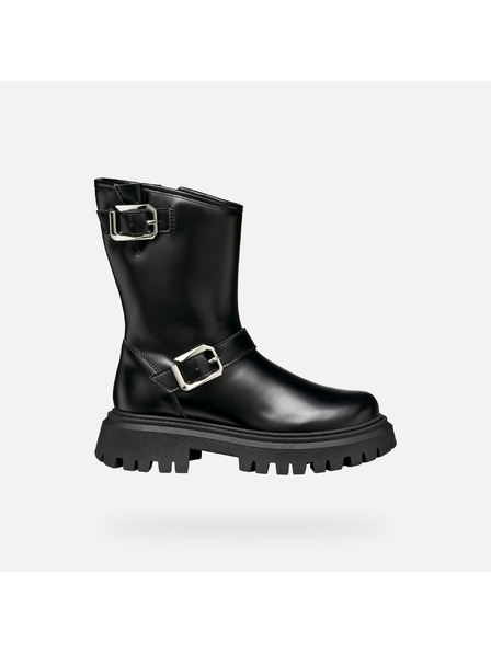 Geox Čierna dievčenská členková obuv Geox Maquinnens