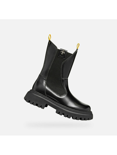 Geox Čierna dievčenská členková obuv Geox Maquinnens Girl