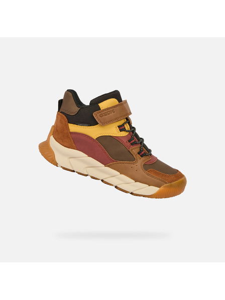 Geox Hnedá chlapčenská členková obuv Geox Flexyper Pro Boy B