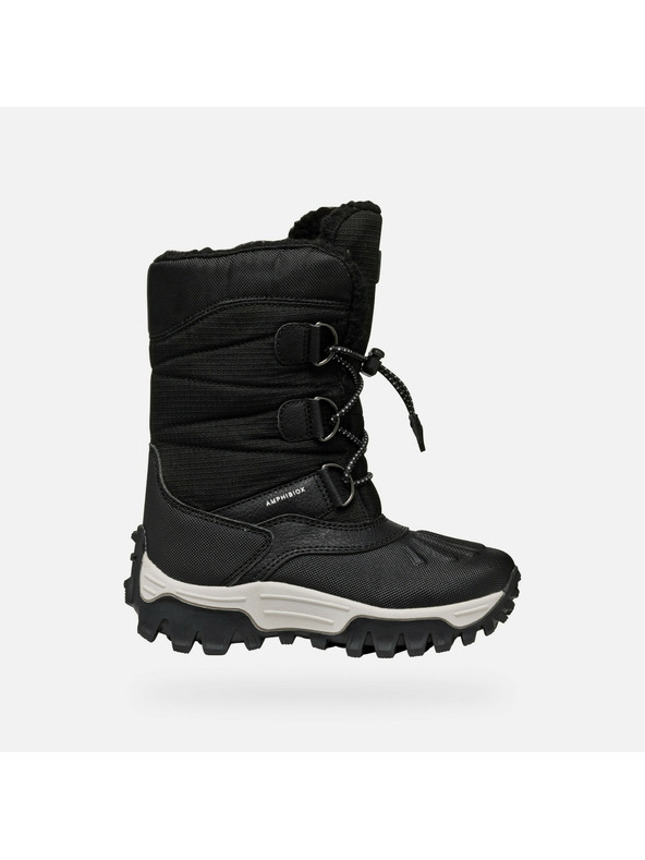 Geox Čierne chlapčenské zimné topánky Geox Himalaya ABX
