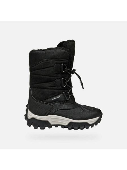 Geox Čierne chlapčenské zimné topánky Geox Himalaya ABX