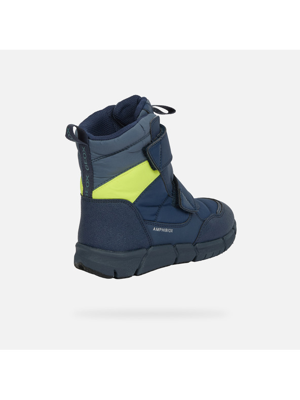 Geox Tmavo modrá chlapčenská zimná obuv Geox Flexyper Boy B ABX