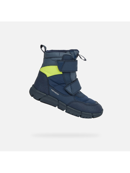 Geox Tmavo modrá chlapčenská zimná obuv Geox Flexyper Boy B ABX