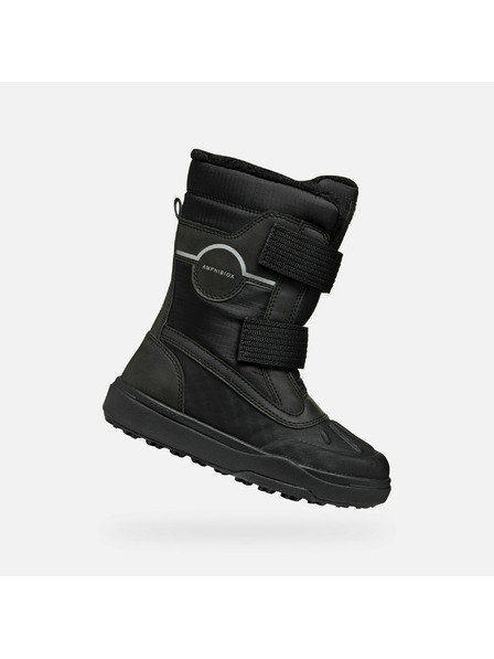 Geox Čierna chlapčenská zimná obuv Geox Bunshee PG A