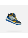 Geox Modré svietiace chlapčenské tenisky Geox Buzzerlight Boy