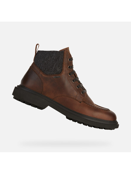Geox Hnedé pánske členkové topánky Geox Faloria B Abx
