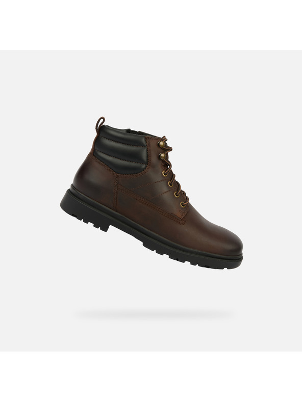 Geox Tmavo hnedá pánska členkové topánky Geox Andalo
