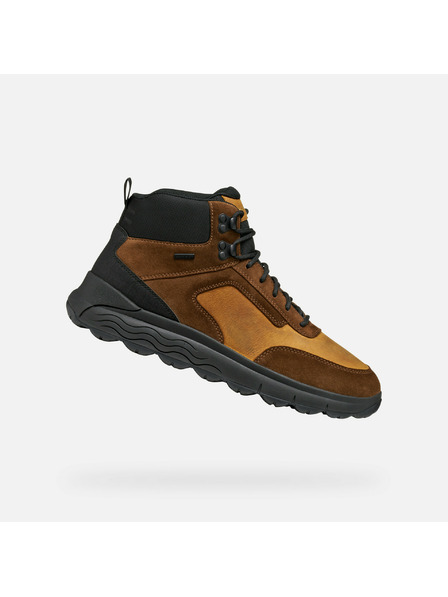 Geox Hnedé pánske členkové topánky Geox Spherica 4X4 ABX