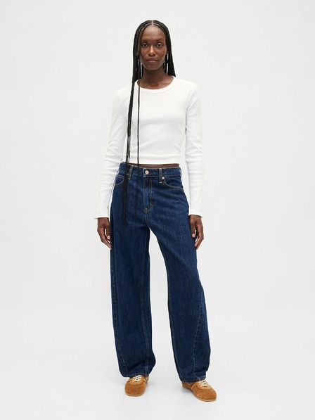 GAP Rebrované crop tričko GAP