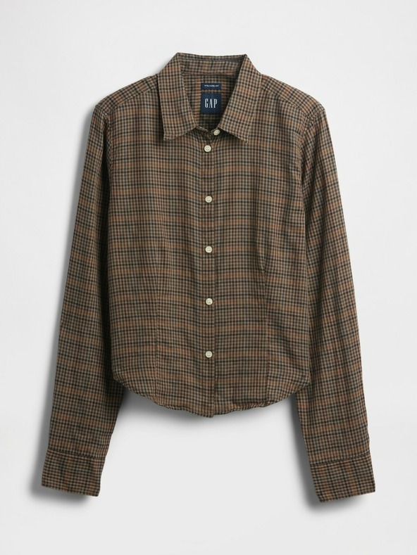 GAP Flanelová crop košeľa GAP