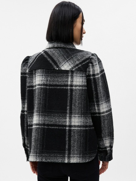 GAP Vlnená košeľová crop bunda GAP