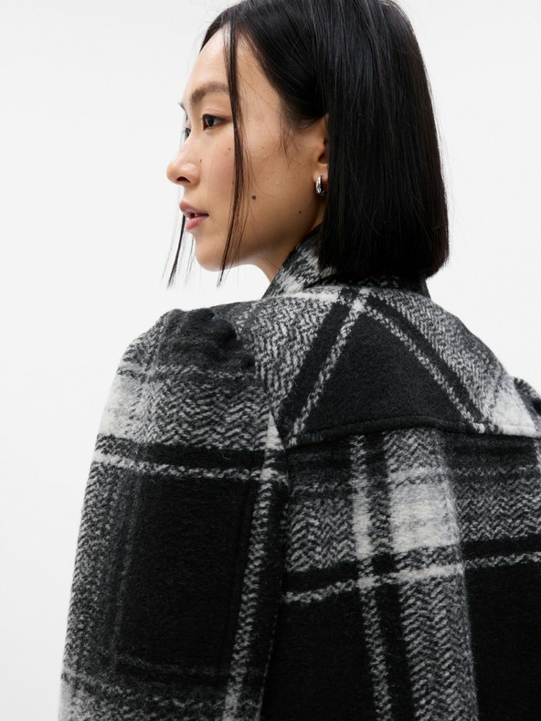 GAP Vlnená košeľová crop bunda GAP