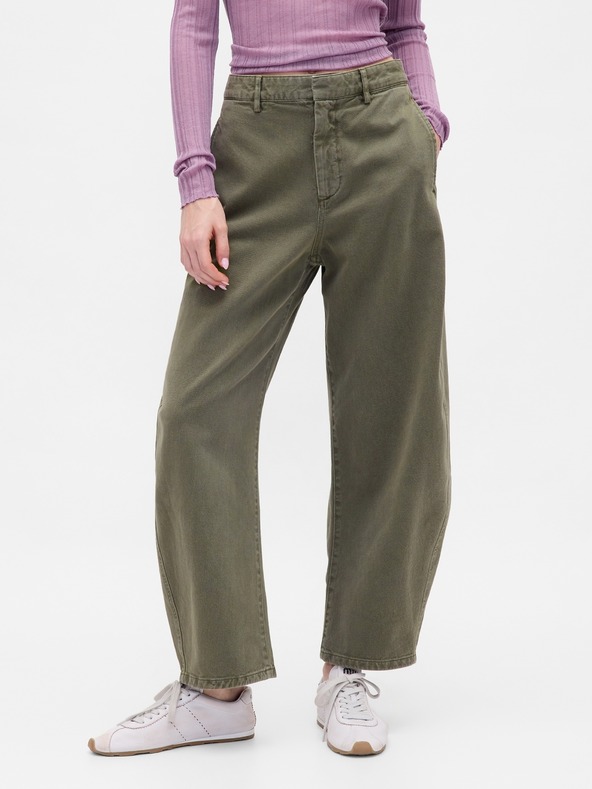 GAP Nohavice Mid Rise Twill Barrel GAP