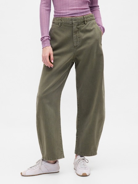 GAP Nohavice Mid Rise Twill Barrel GAP