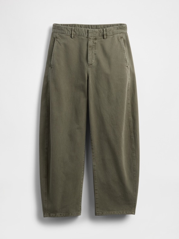 GAP Nohavice Mid Rise Twill Barrel GAP