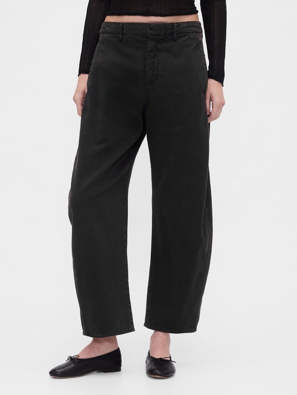 GAP Nohavice Mid Rise Twill Barrel GAP