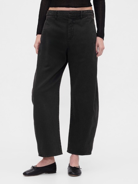 GAP Nohavice Mid Rise Twill Barrel GAP