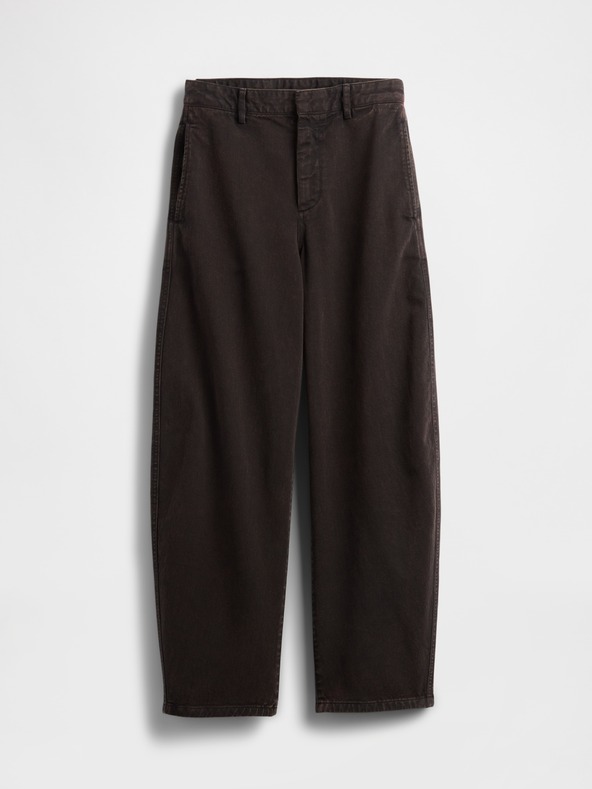 GAP Nohavice Mid Rise Twill Barrel GAP