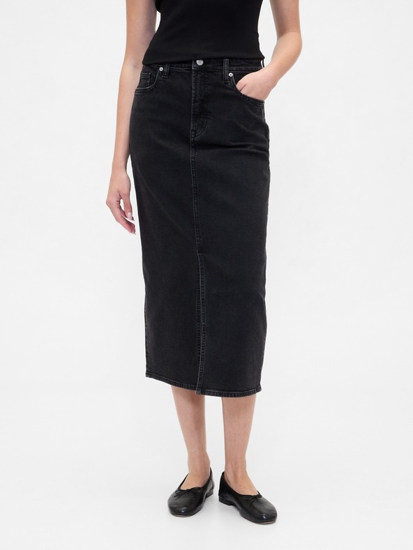 GAP Džínsová puzdrová midi sukňa GAP