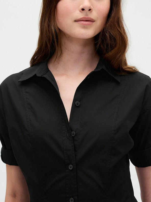 GAP Košeľové popelínové midi šaty GAP