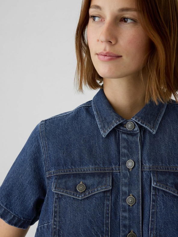 GAP Džínsové midi šaty Western GAP