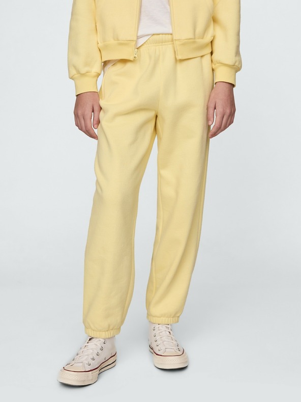 GAP Detské tepláky fleece logo army GAP