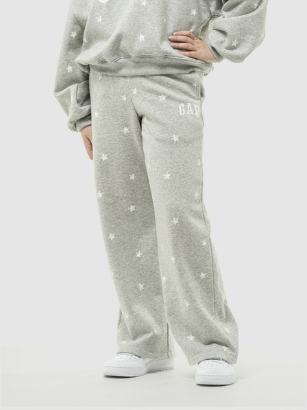 GAP Detské tepláky fleece logo army GAP